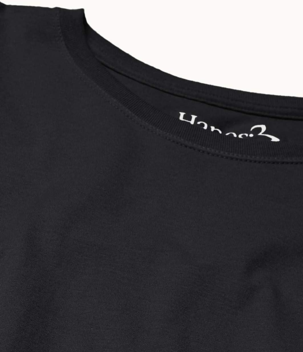 imageHanes Womens Originals Long Sleeve Cotton TShirt Lightweight Crewneck Tee Modern FitEbony