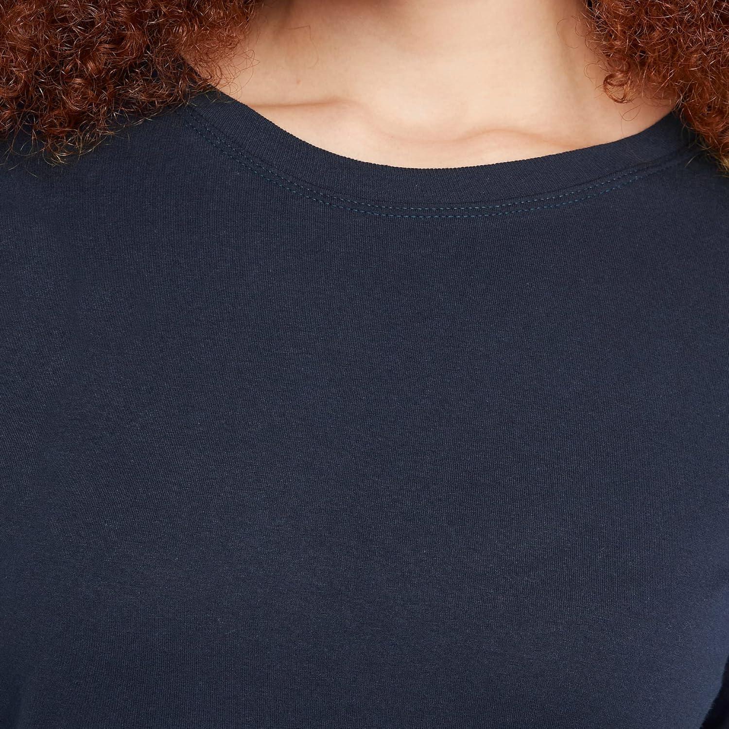 imageHanes Womens Originals Long Sleeve Cotton TShirt Lightweight Crewneck Tee Modern FitNavy