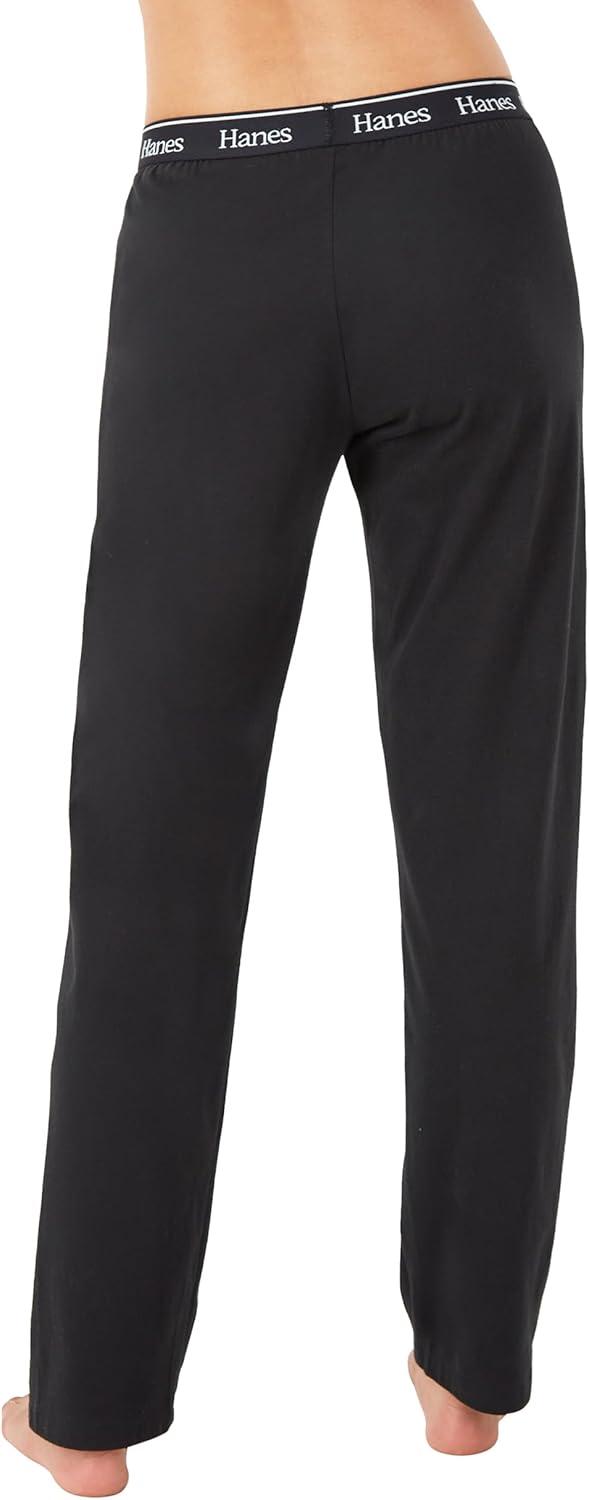 imageHanes Womens Originals Lounge Pants Comfywear Sleep Pants for Women Straight Leg Loungewear PantsBlack