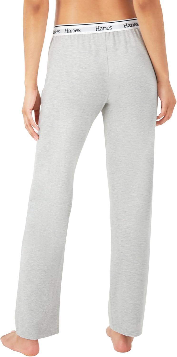 imageHanes Womens Originals Lounge Pants Comfywear Sleep Pants for Women Straight Leg Loungewear PantsHeritage Grey Marle