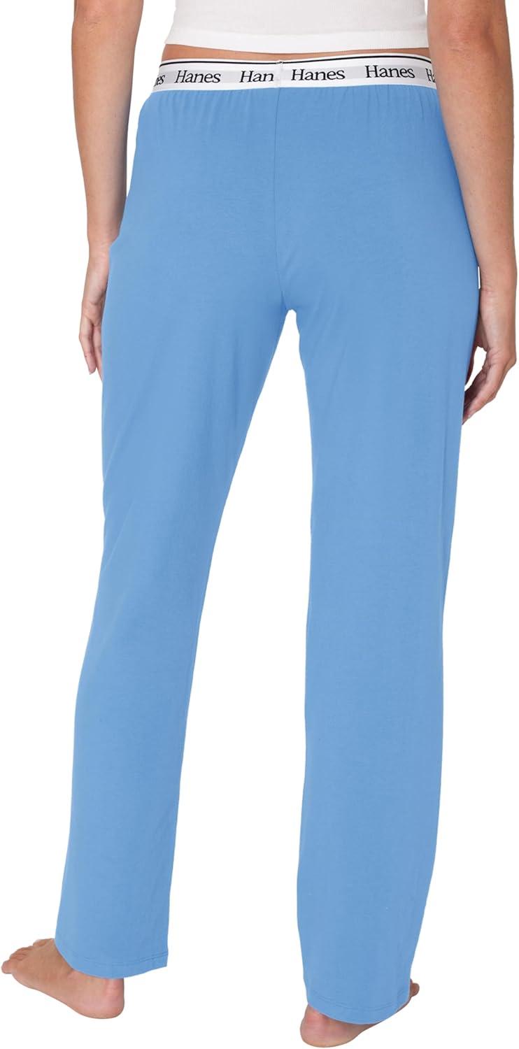 imageHanes Womens Originals Lounge Pants Comfywear Sleep Pants for Women Straight Leg Loungewear PantsProvence Blue