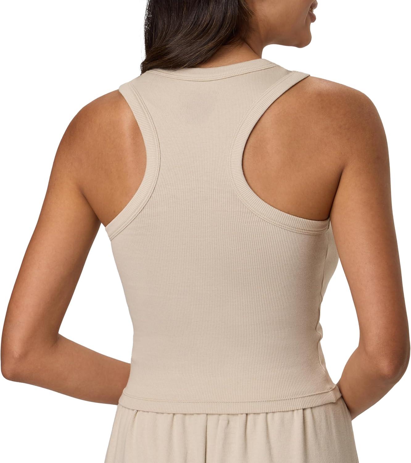 imageHanes Womens Originals Racerback Crop Tank 2Pack Comfywear Supersoft Rib Cropped Tank Top Loungewear PackCocoa ButterMauve Mood