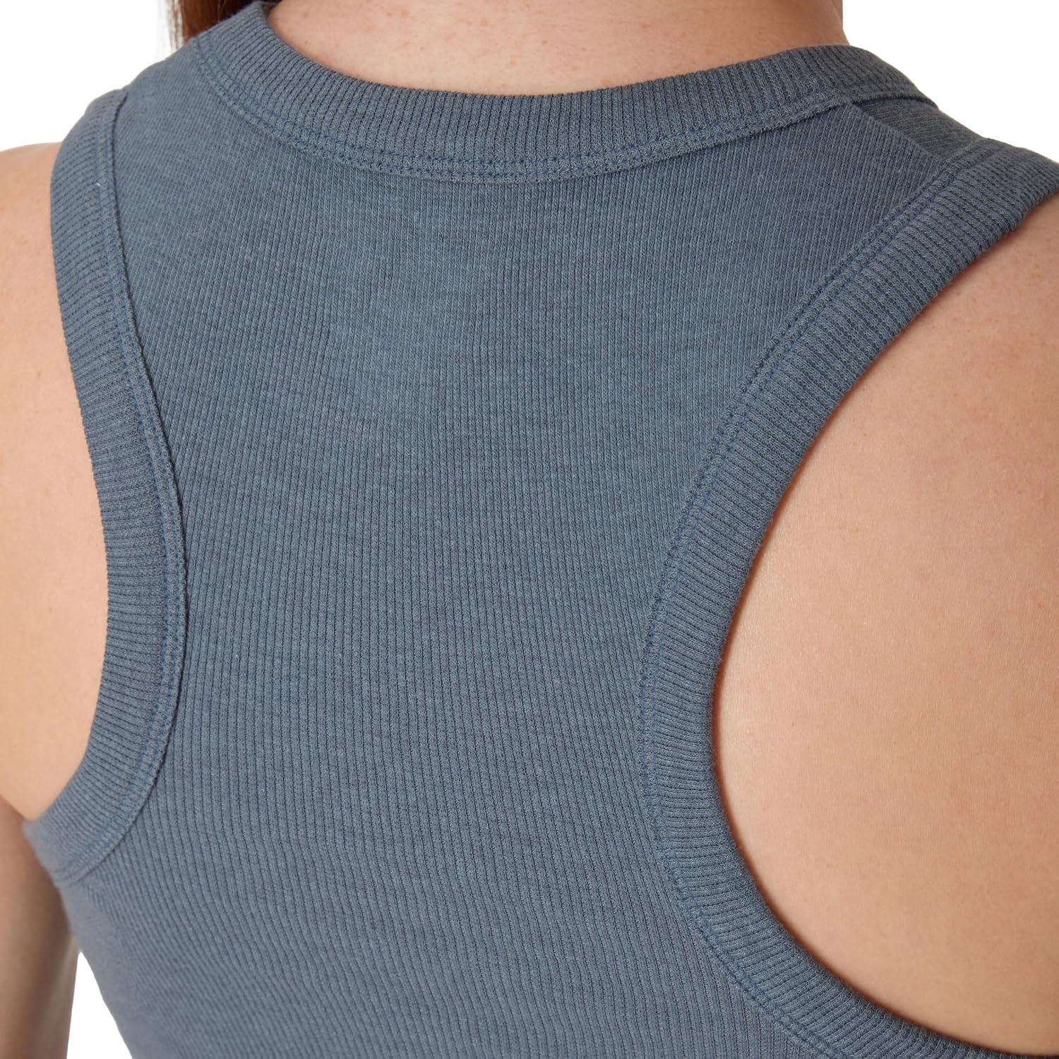 imageHanes Womens Originals Racerback Crop Tank 2Pack Comfywear Supersoft Rib Cropped Tank Top Loungewear PackStargazer GreyFaded Sage Green