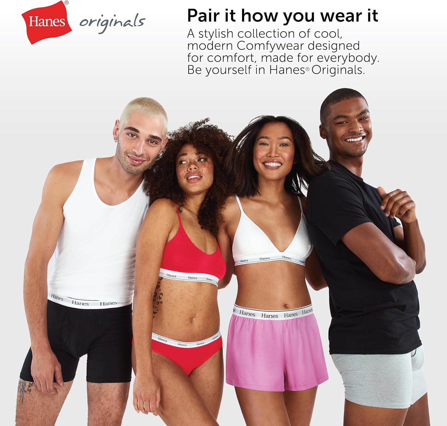 imageHanes Womens Originals Rib Crop Tank Top 2Pack Comfywear Stretch Cotton Cropped TopHeather Grey MarleBlack