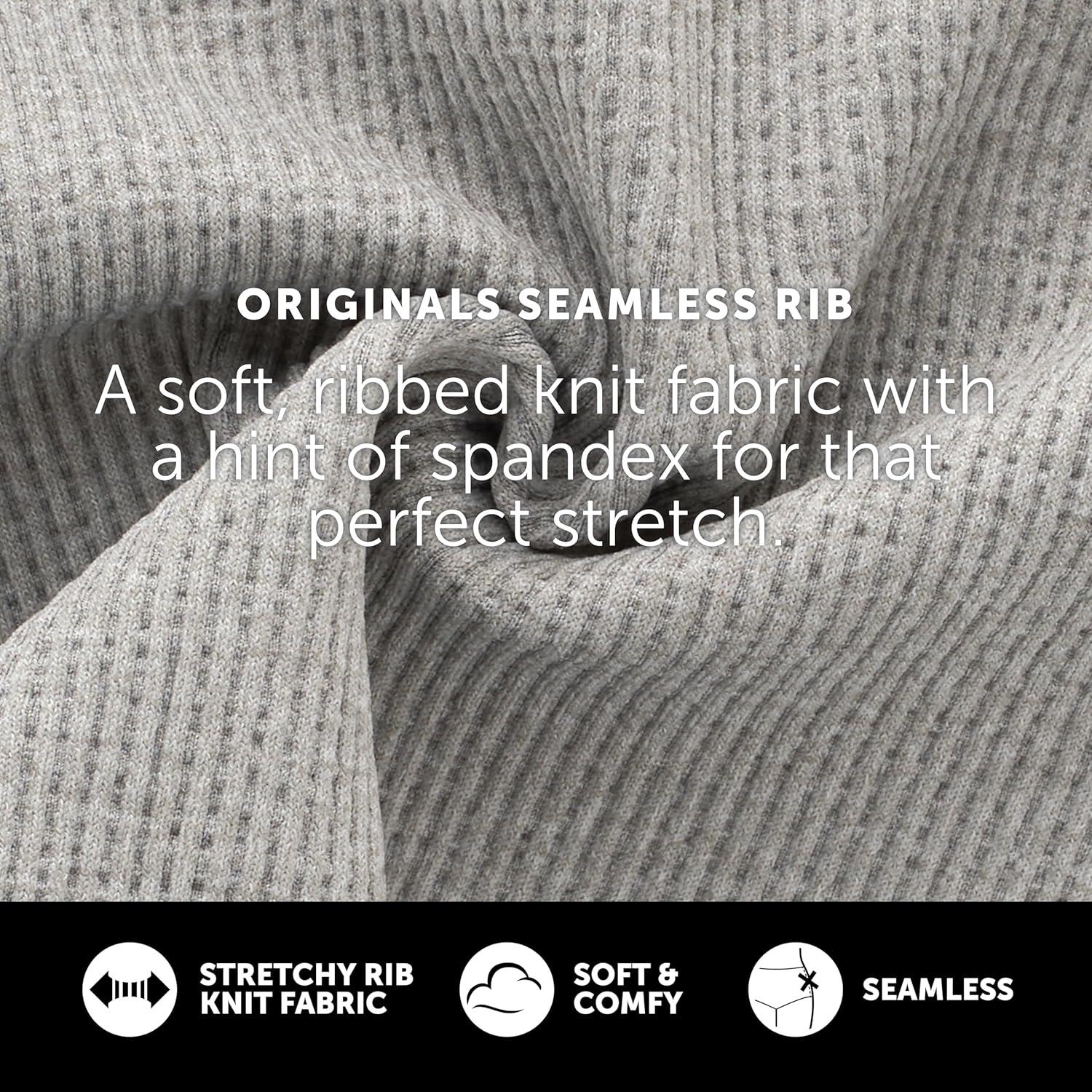 imageHanes Womens Originals Seamless Stretch Rib Bikini Panties Pack Assorted Colors 6Pack4 Black2 Deep Glow