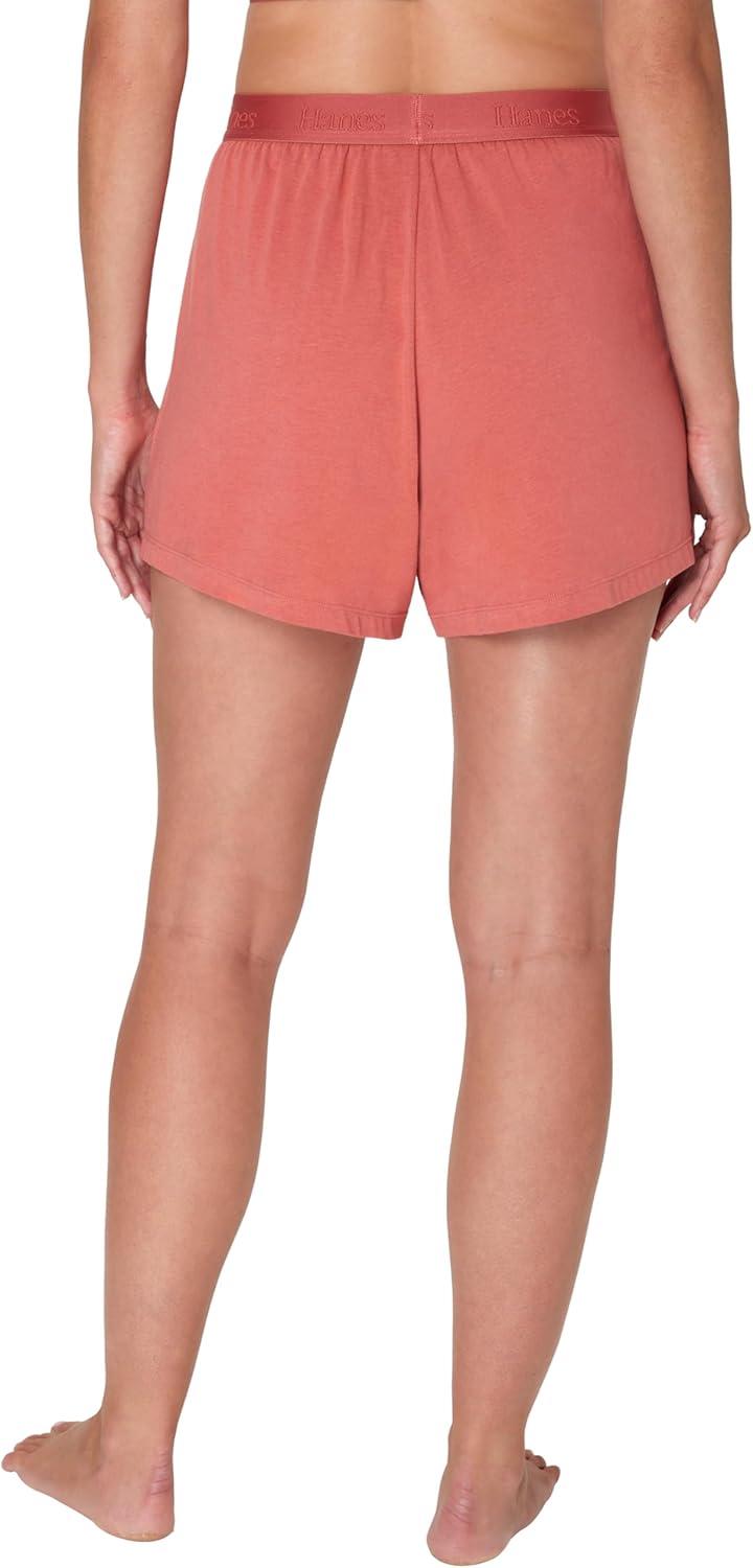imageHanes Womens Originals Sleep Shorts 2Pack Comfywear Supersoft Lounge Shorts Pack 325quotStargazer GreyNatural Cedar