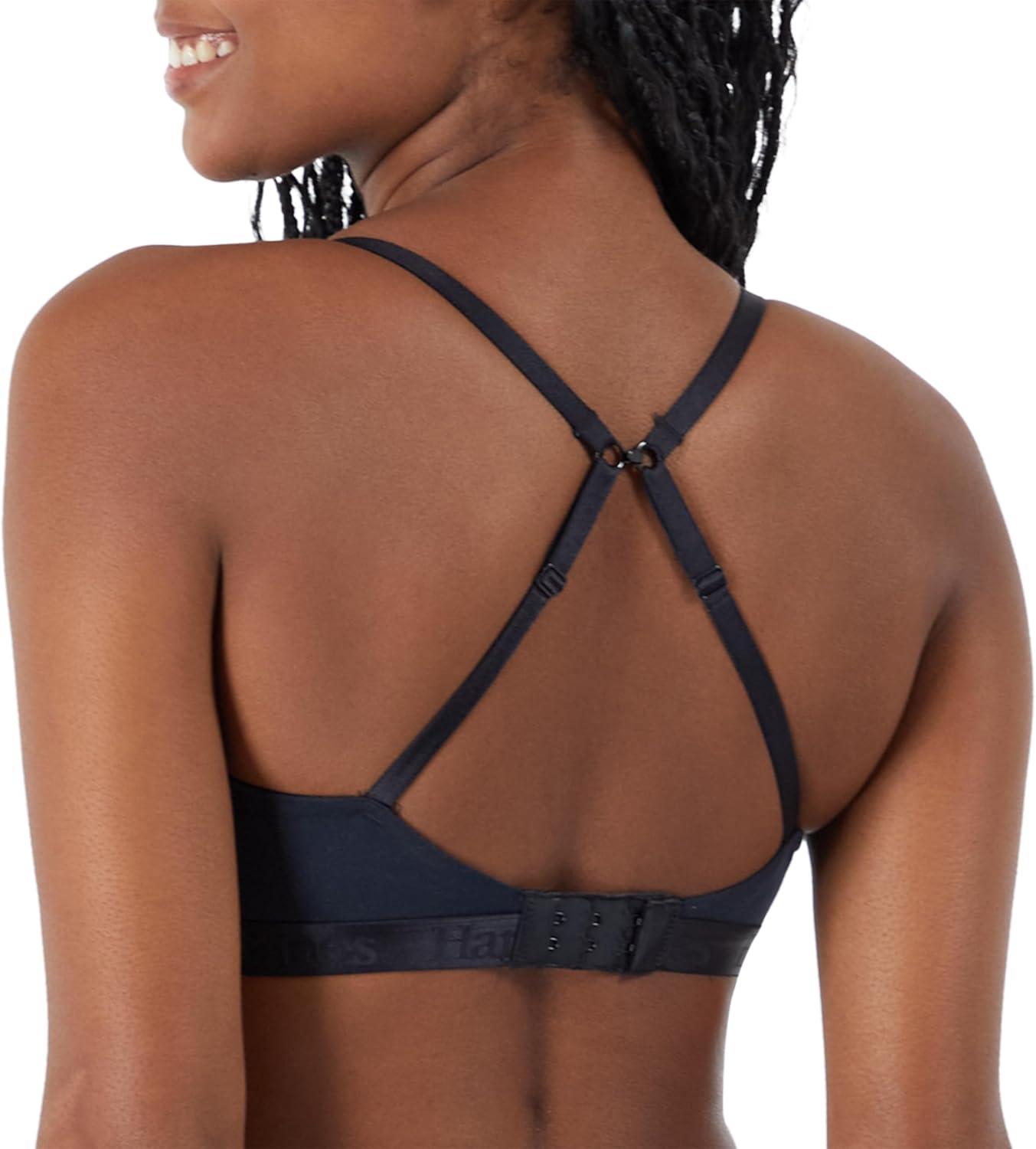 imageHanes Womens Originals Supersoft String Bralette Pullover Bra Scoop NecklineBlack