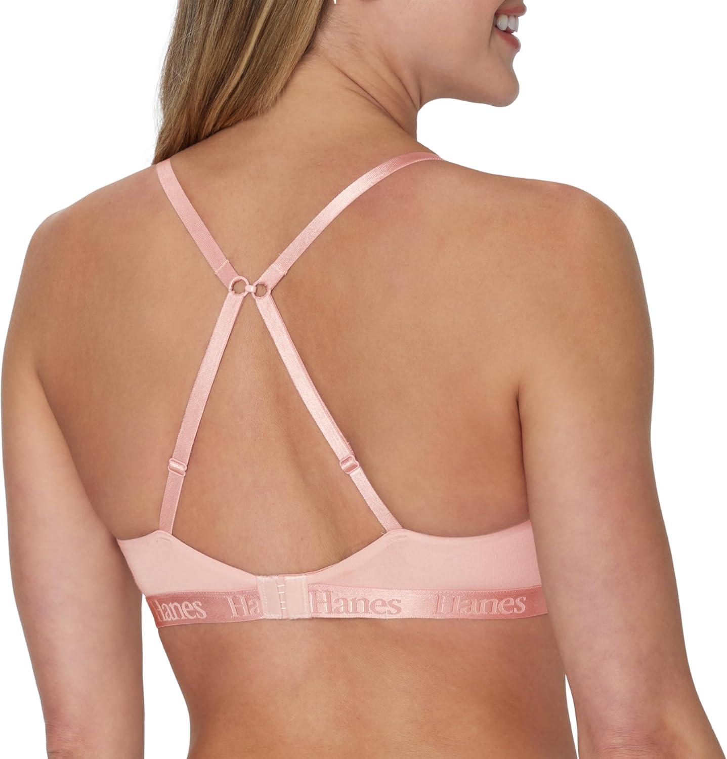 imageHanes Womens Originals Supersoft String Bralette Pullover Bra Scoop NecklineCotton Candy Pink