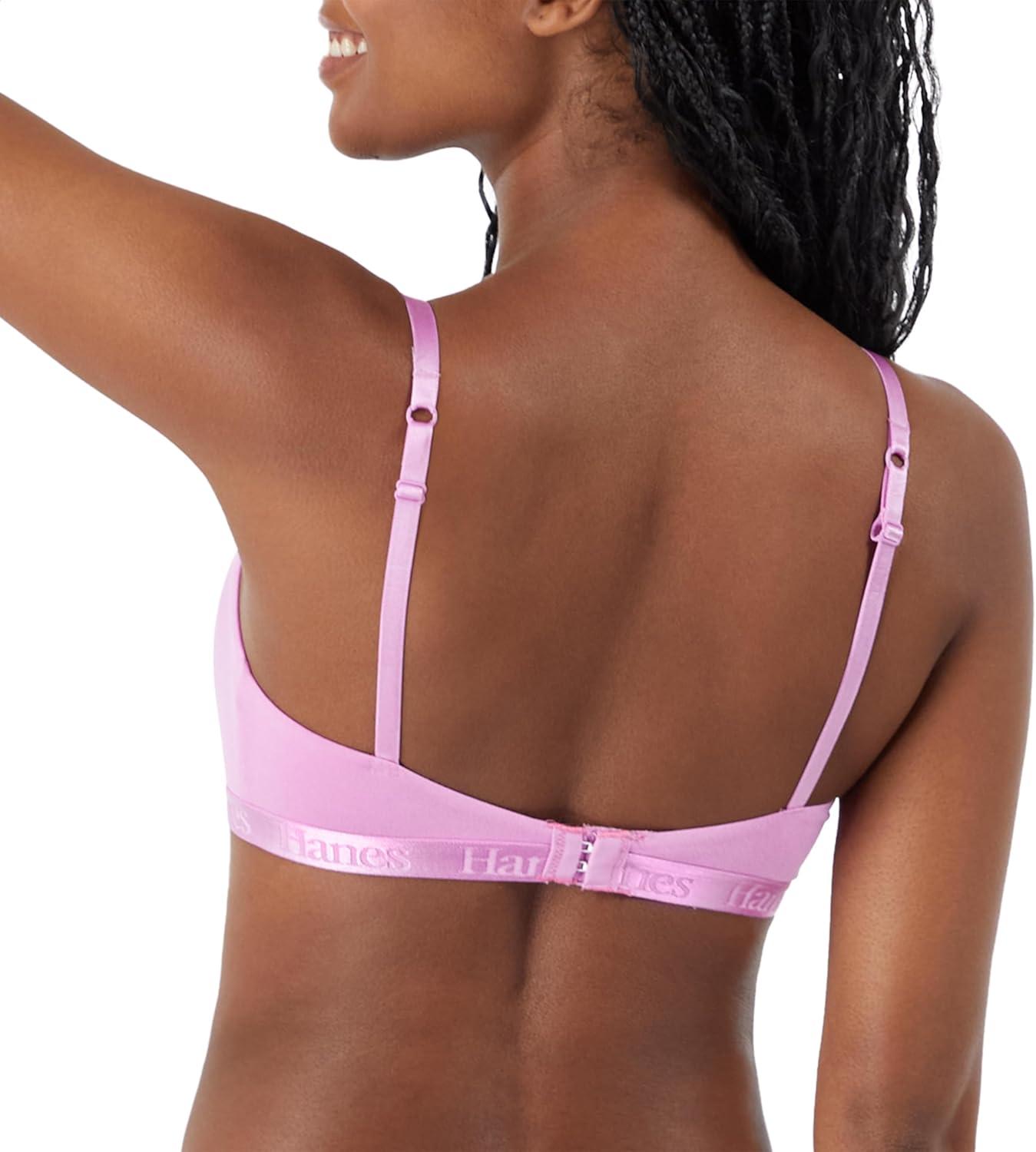 imageHanes Womens Originals Supersoft String Bralette Pullover Bra Scoop NecklineStrawberry Candy Pink