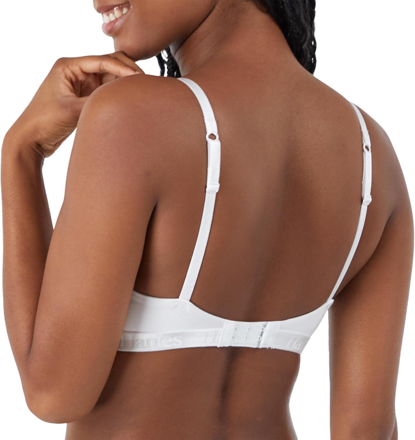 imageHanes Womens Originals Supersoft String Bralette Pullover Bra Scoop NecklineWhite