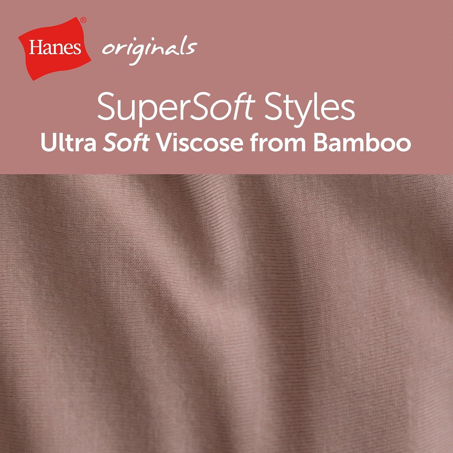 imageHanes Womens Originals Supersoft String Bralette Pullover Bra Scoop NecklineWhite