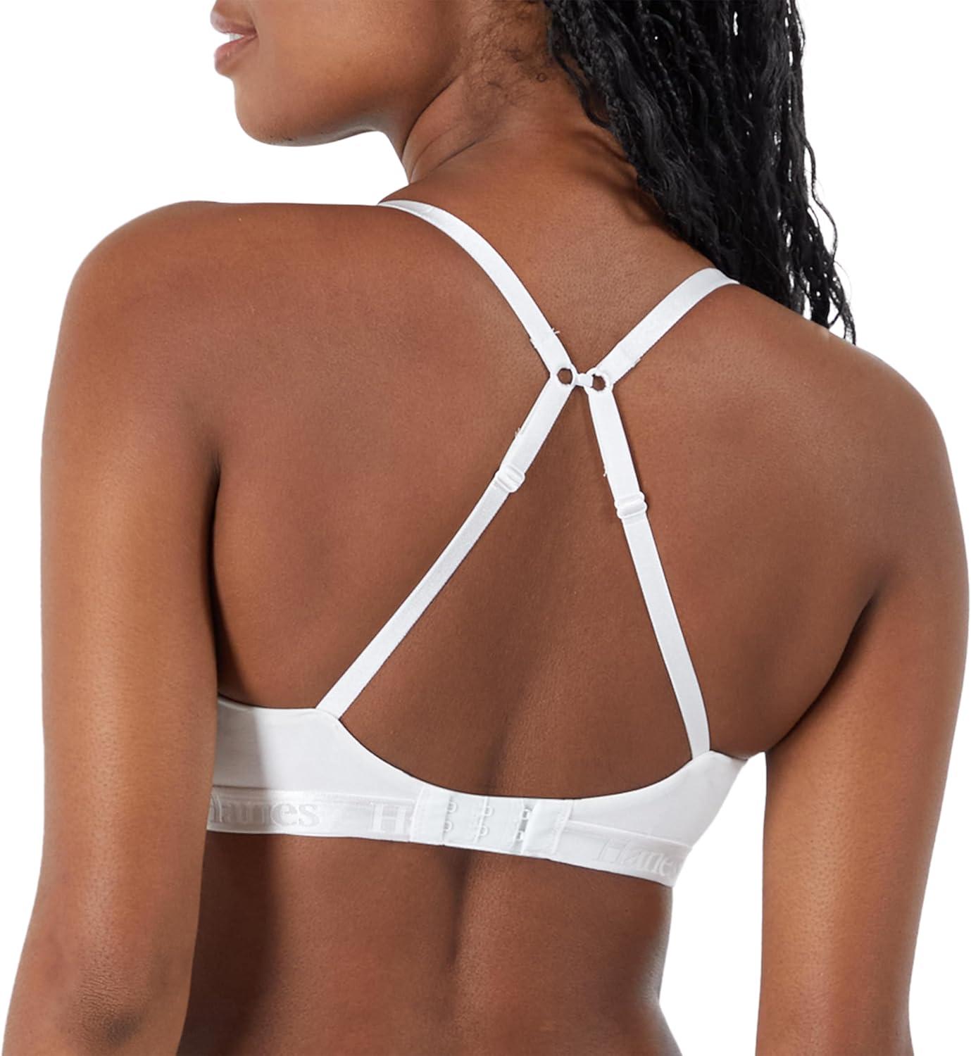 imageHanes Womens Originals Supersoft String Bralette Pullover Bra Scoop NecklineWhite