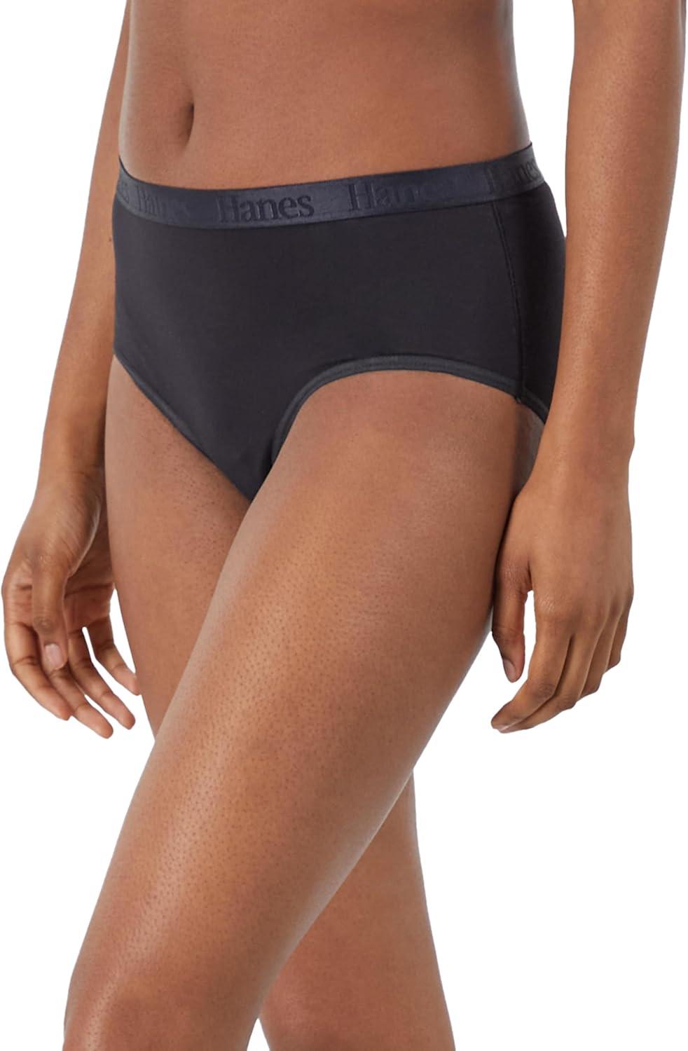 imageHanes Womens Originals Ultra SuperSoft Hipster Underwear 5 PackBlackSilver OpalWhite