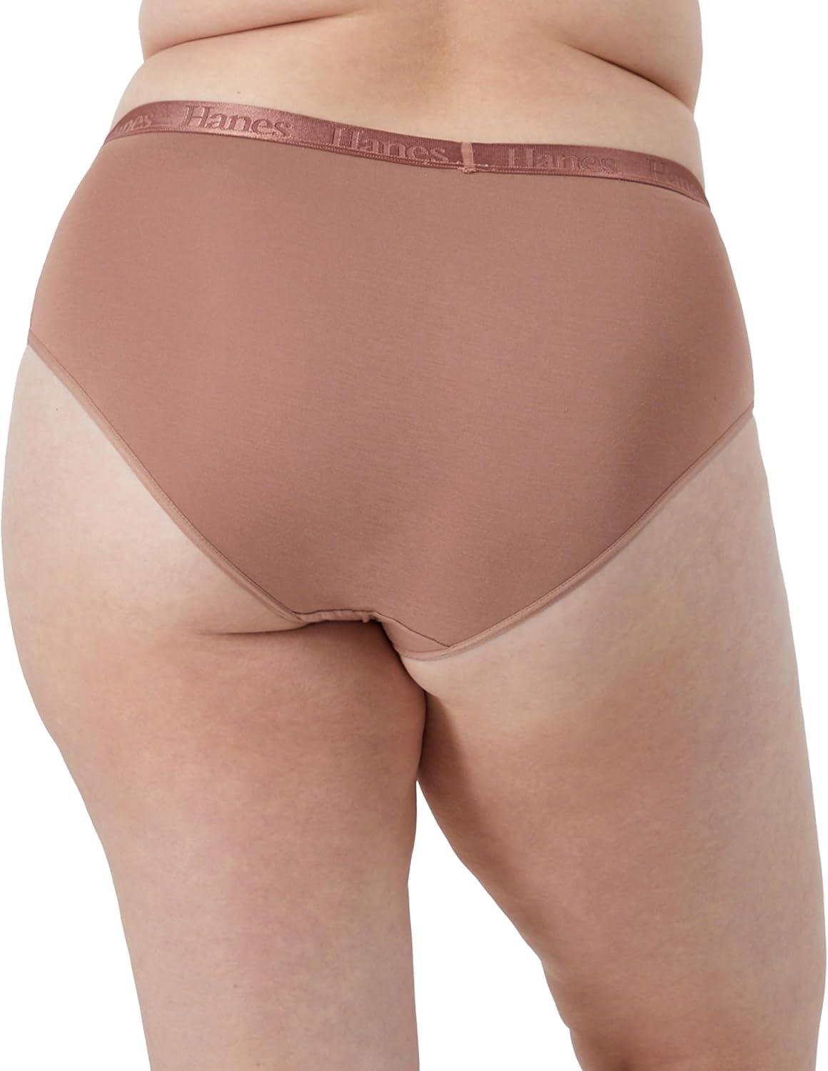 imageHanes Womens Originals Ultra SuperSoft Hipster Underwear 5 PackEarthen TanWhiteBlack