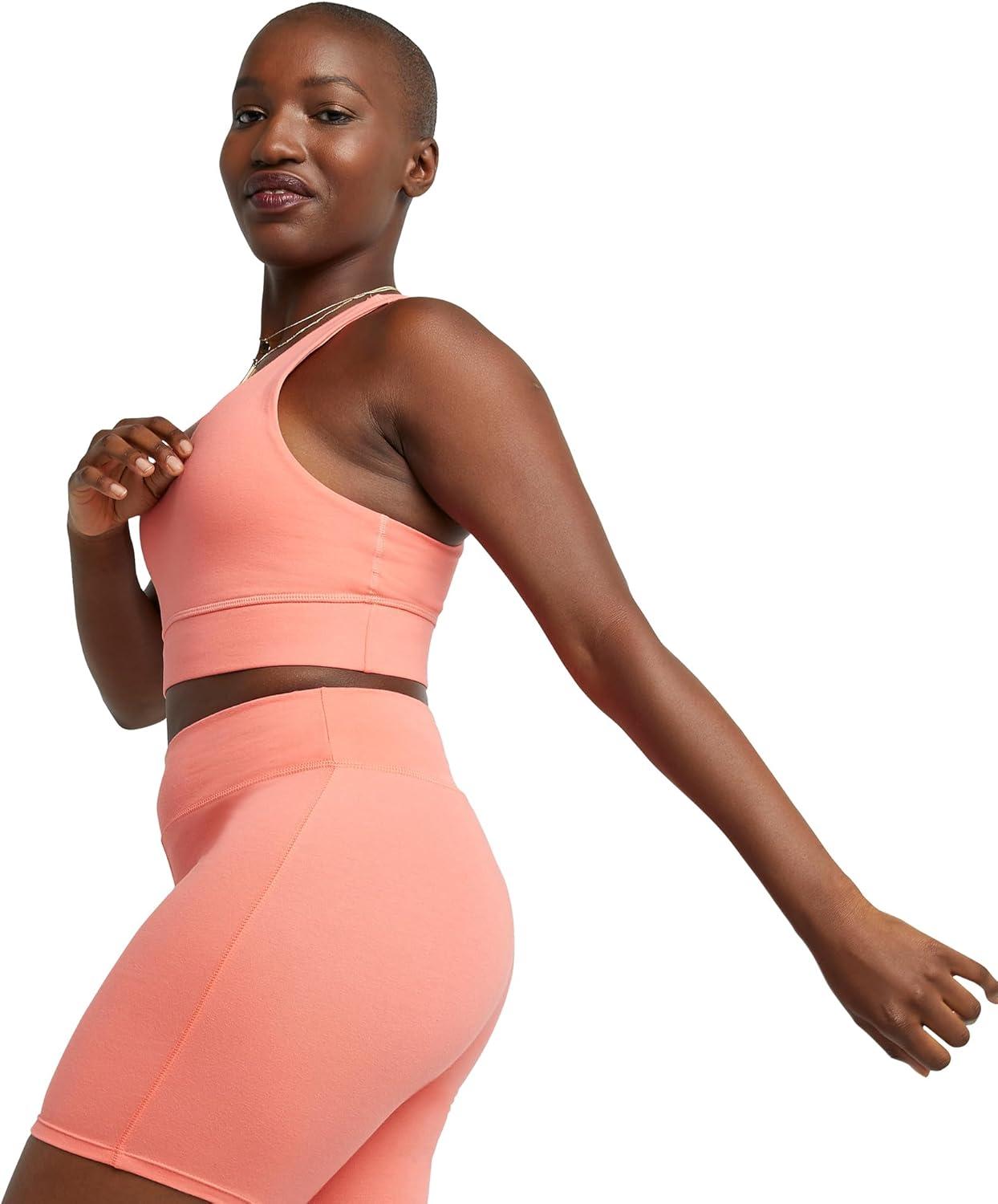 imageHanes Womens Originals Womens Longline Sports BraConcentrated Coral