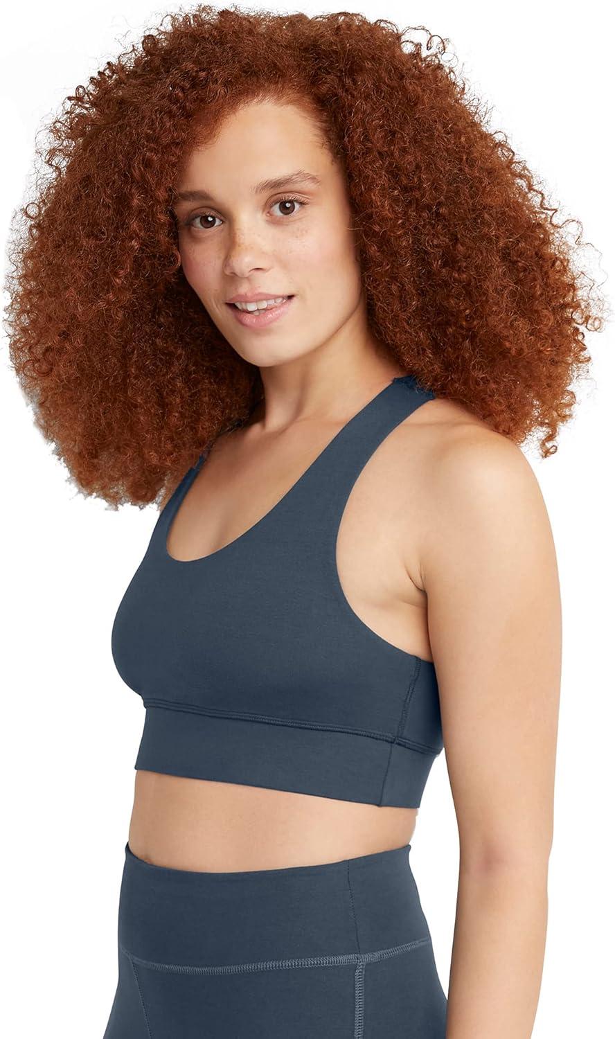 imageHanes Womens Originals Womens Longline Sports BraTrekking Grey