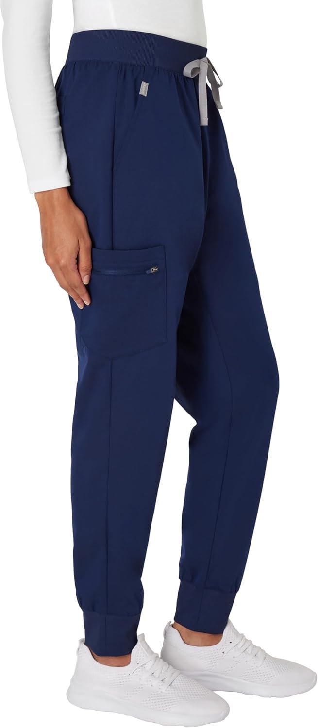 imageHanes Womens Scrub Joggers Comfort Fit Healthcare Pants for Women MoistureWicking Medical Scrubs with Odor ControlAthletic Navy