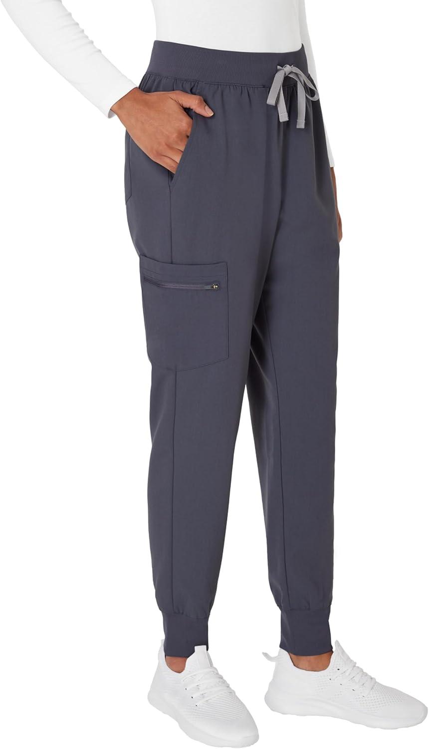 imageHanes Womens Scrub Joggers Comfort Fit Healthcare Pants for Women MoistureWicking Medical Scrubs with Odor ControlPeppercorn Grey