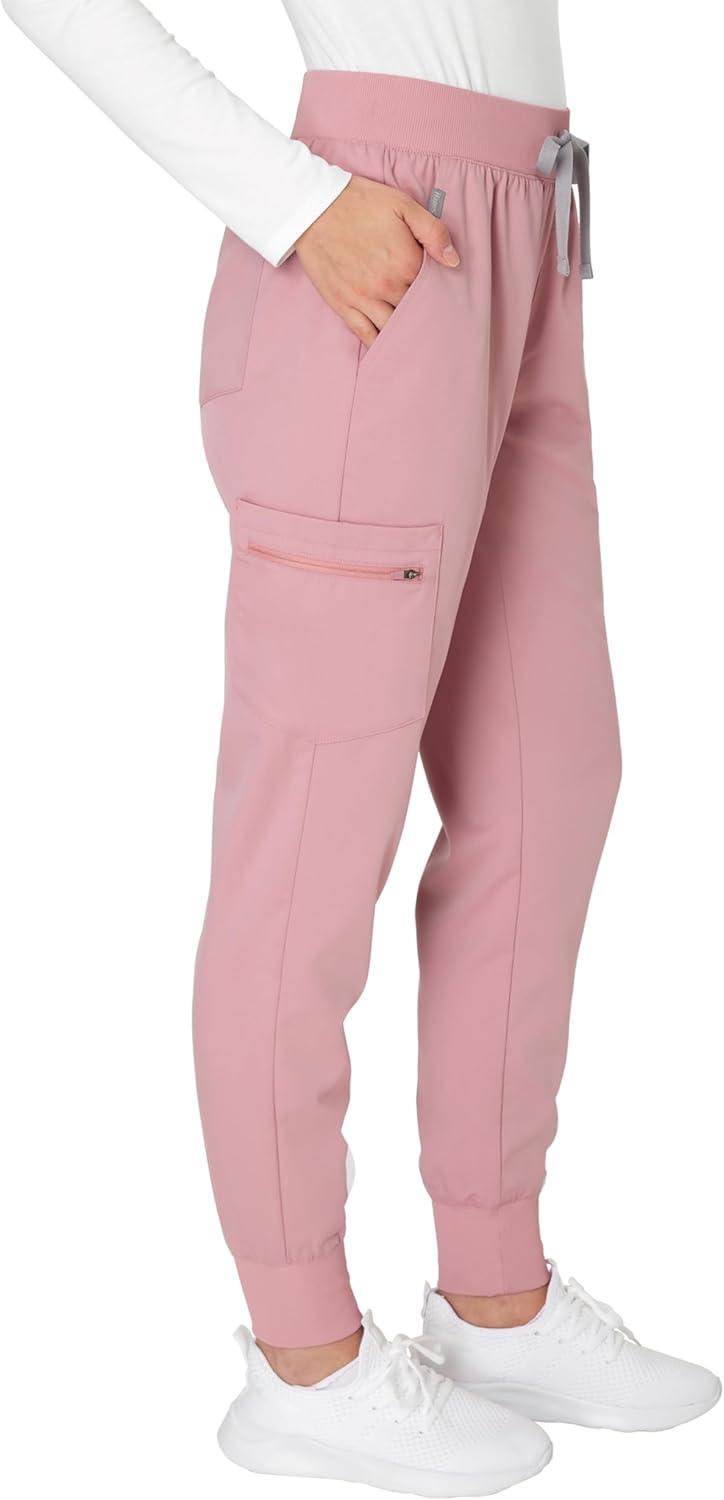 imageHanes Womens Scrub Joggers Comfort Fit Healthcare Pants for Women MoistureWicking Medical Scrubs with Odor ControlPink Mauve