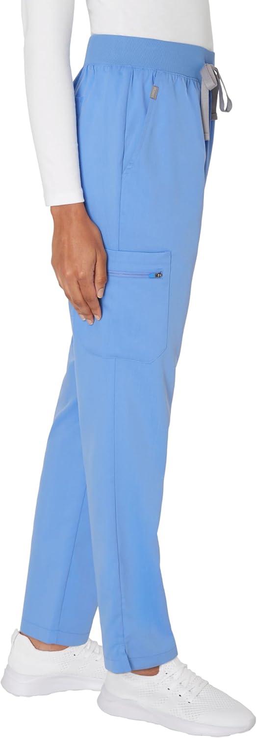 imageHanes Womens Scrub Pants Comfort Fit Healthcare Pants for Women MoistureWicking Medical ScrubsCeil Blue 2