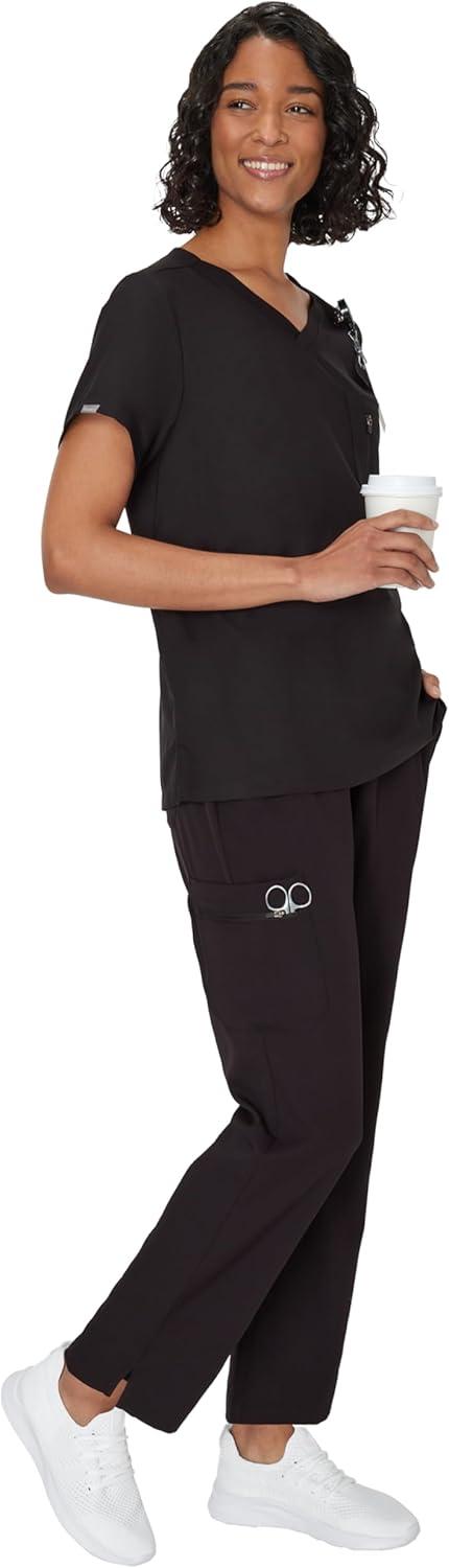 imageHanes Womens Scrub Pants Comfort Fit Healthcare Pants for Women MoistureWicking Medical ScrubsNew Ebony