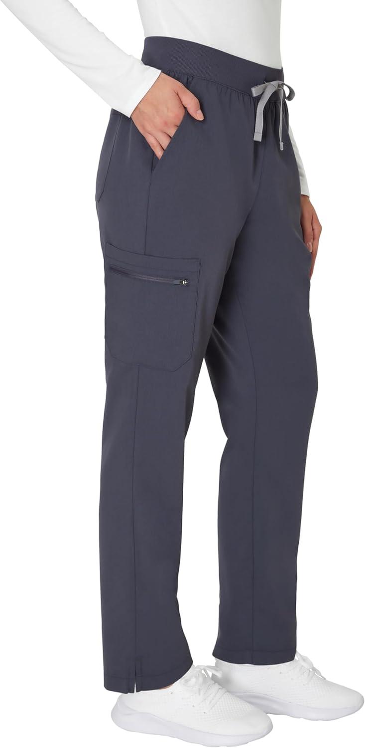 imageHanes Womens Scrub Pants Comfort Fit Healthcare Pants for Women MoistureWicking Medical ScrubsPeppercorn Grey