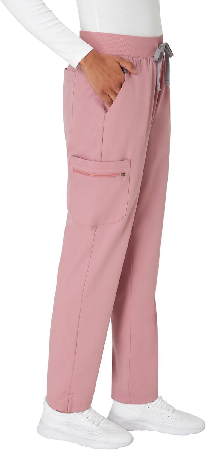 imageHanes Womens Scrub Pants Comfort Fit Healthcare Pants for Women MoistureWicking Medical ScrubsPink Mauve