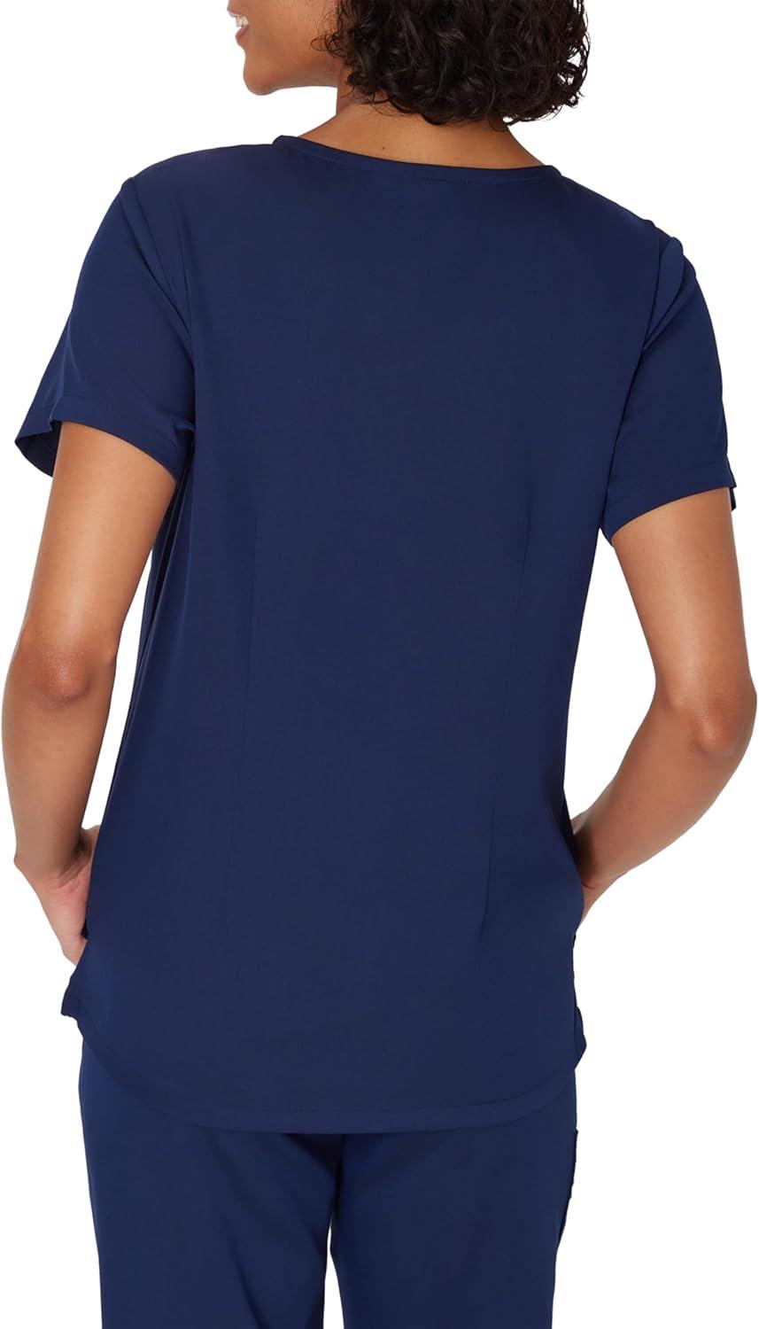 imageHanes Womens Scrub Top Comfort Fit 1Pocket Healthcare Top for Women MoistureWicking Medical ScrubsAthletic Navy