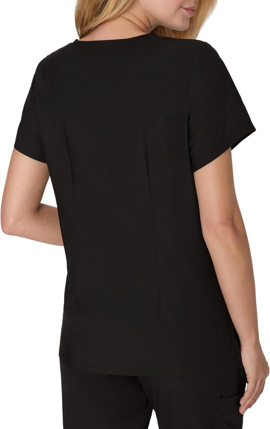 imageHanes Womens Scrub Top Comfort Fit 1Pocket Healthcare Top for Women MoistureWicking Medical ScrubsNew Ebony