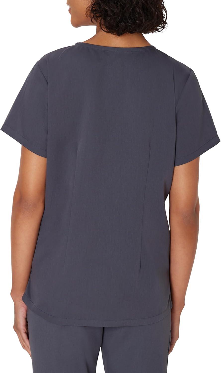 imageHanes Womens Scrub Top Comfort Fit 1Pocket Healthcare Top for Women MoistureWicking Medical ScrubsPeppercorn Grey