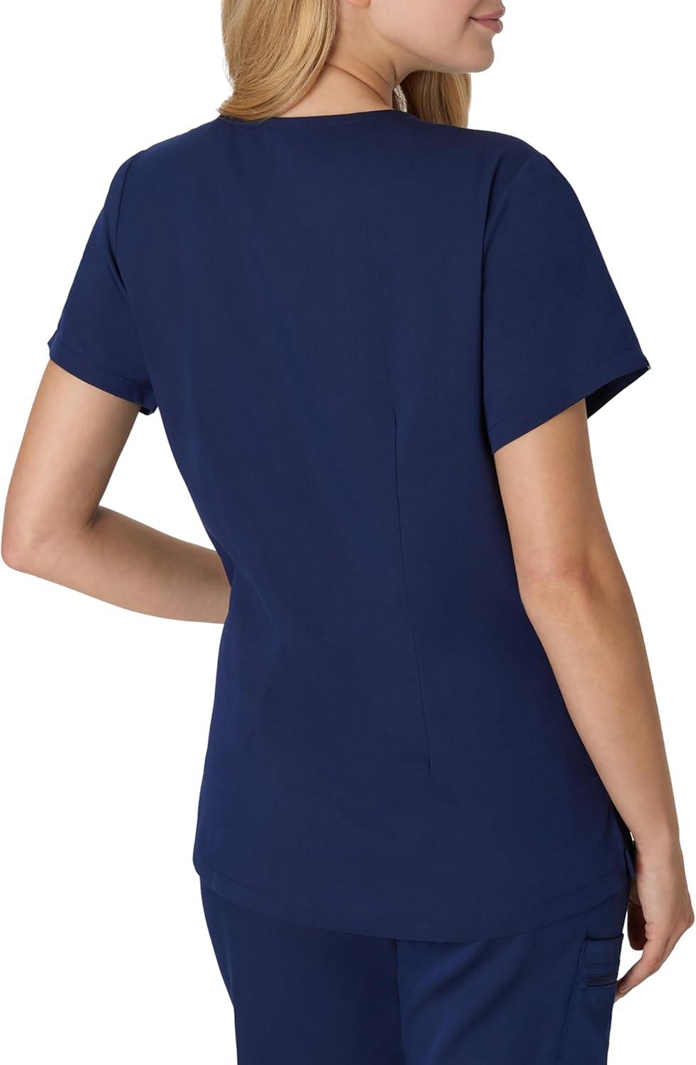 imageHanes Womens Scrub Top Comfort Fit 3Pocket Healthcare Top for Women MoistureWicking Medical Scrub ShirtAthletic Navy