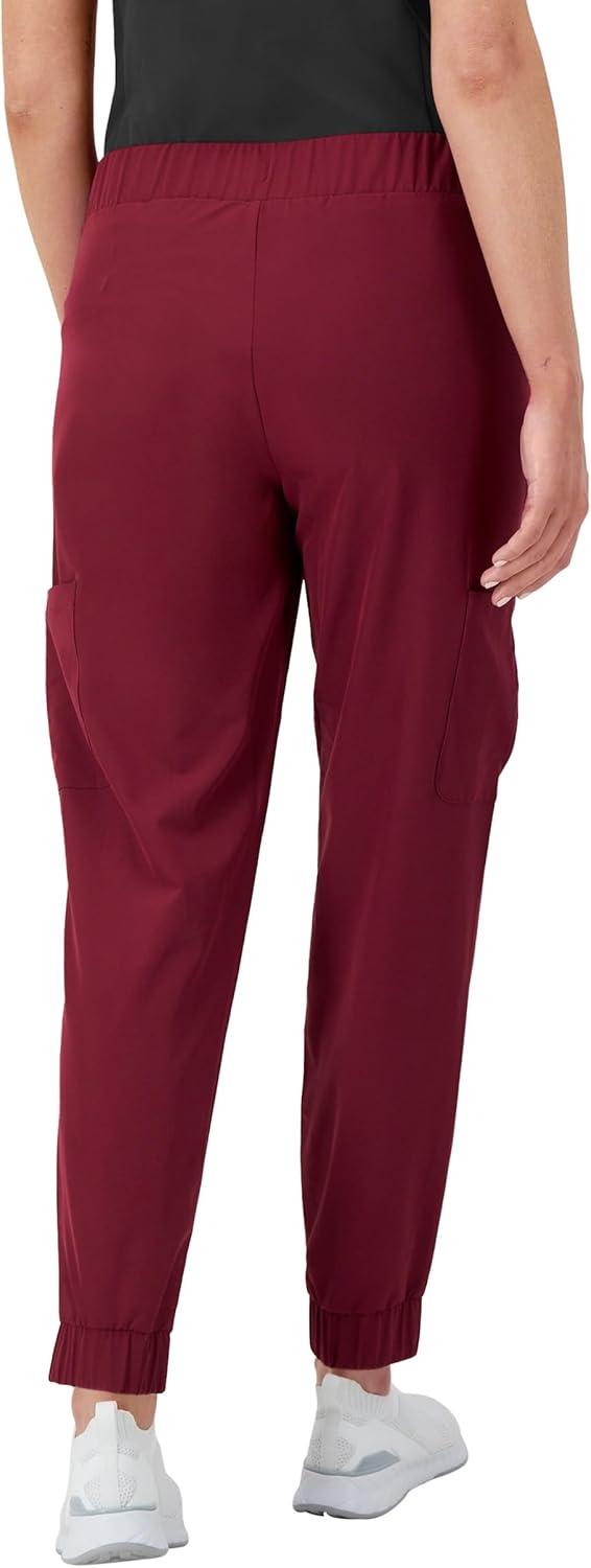 imageHanes Womens Scrubs Cargo Joggers Healthcare Scrub Joggers for Women Moisture WickingAfternoon Burgundy