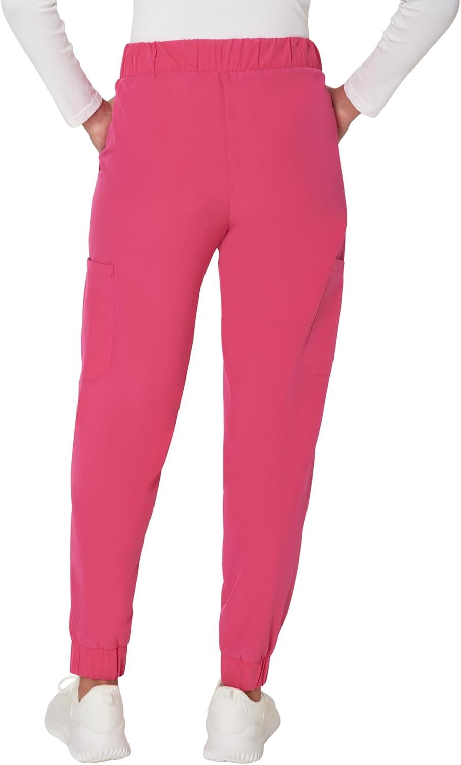 imageHanes Womens Scrubs Cargo Joggers Healthcare Scrub Joggers for Women Moisture WickingFuchsia Pink