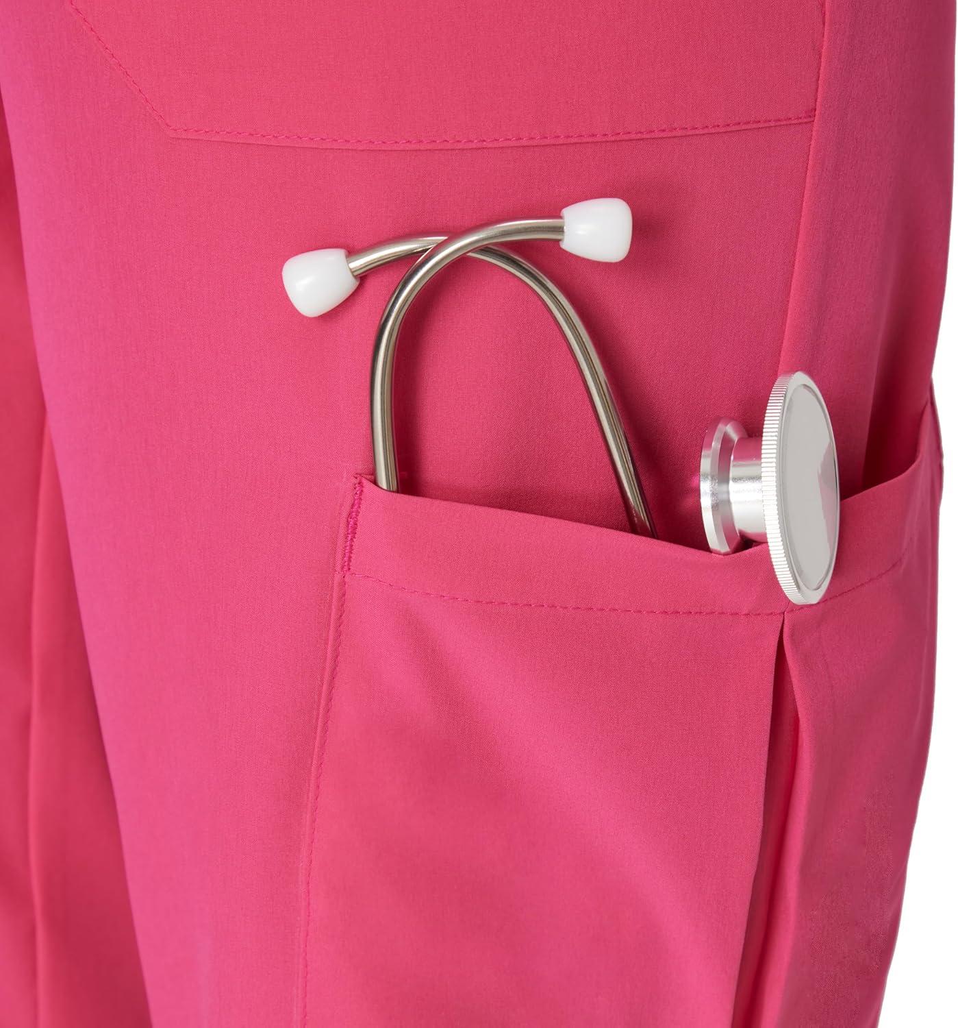 imageHanes Womens Scrubs Cargo Joggers Healthcare Scrub Joggers for Women Moisture WickingFuchsia Pink