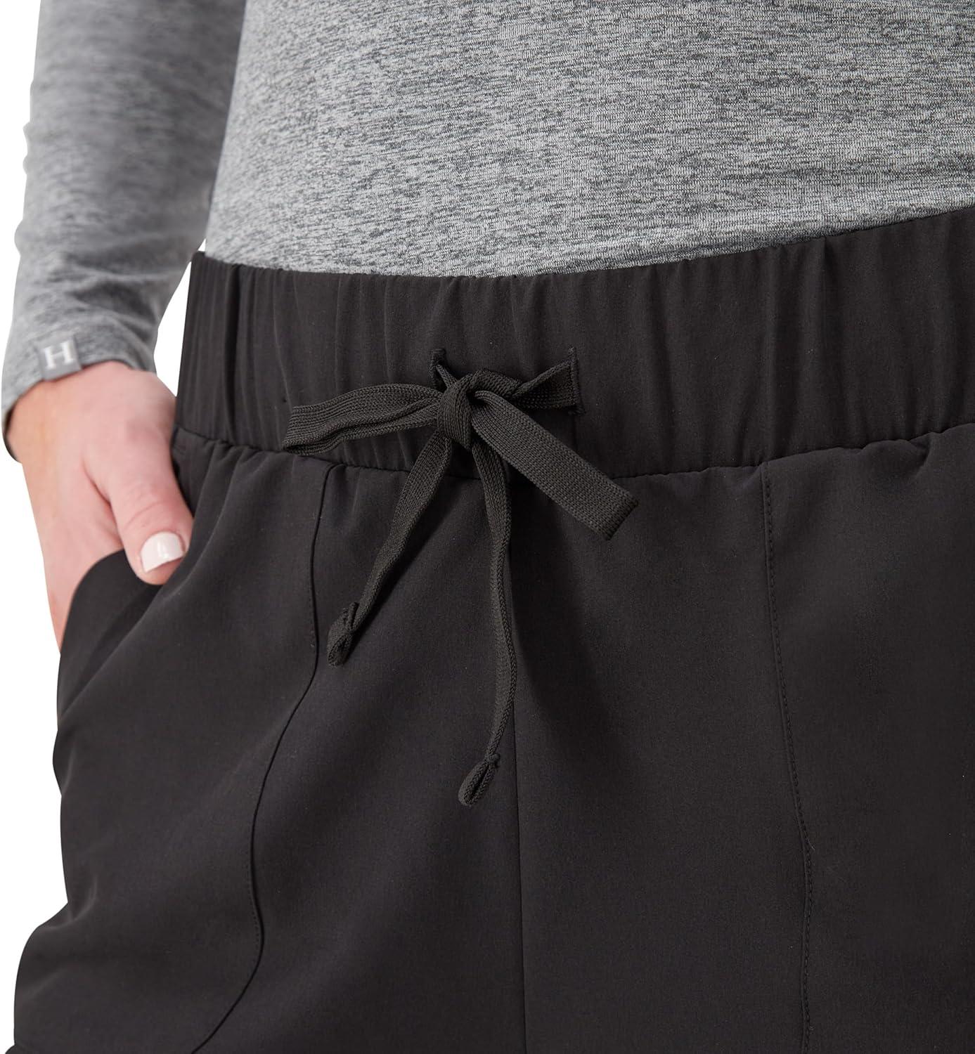 imageHanes Womens Scrubs Cargo Joggers Healthcare Scrub Joggers for Women Moisture WickingNew Ebony