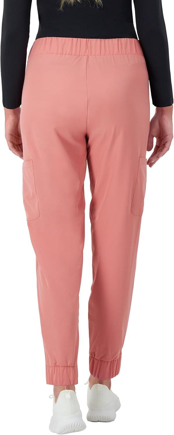 imageHanes Womens Scrubs Cargo Joggers Healthcare Scrub Joggers for Women Moisture WickingRose Ranch Pink