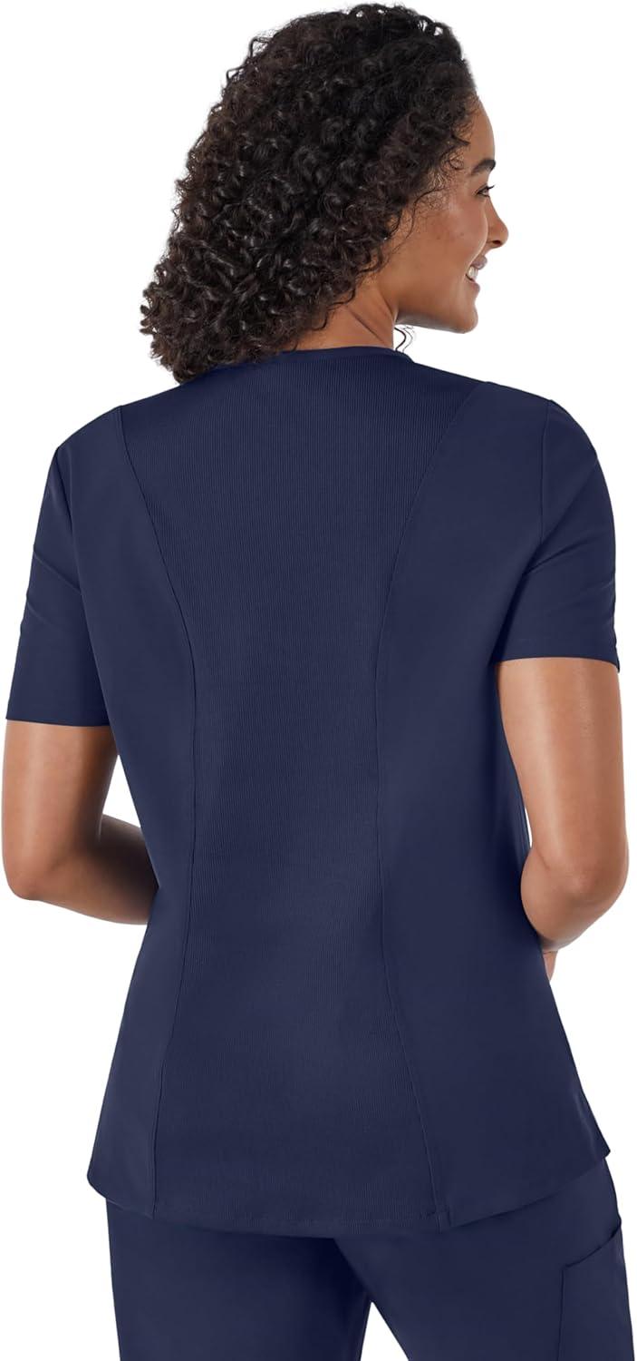 imageHanes Womens Scrubs Healthcare Top MoistureWicking Stretch Scrub Shirts Ribbed Back Panel