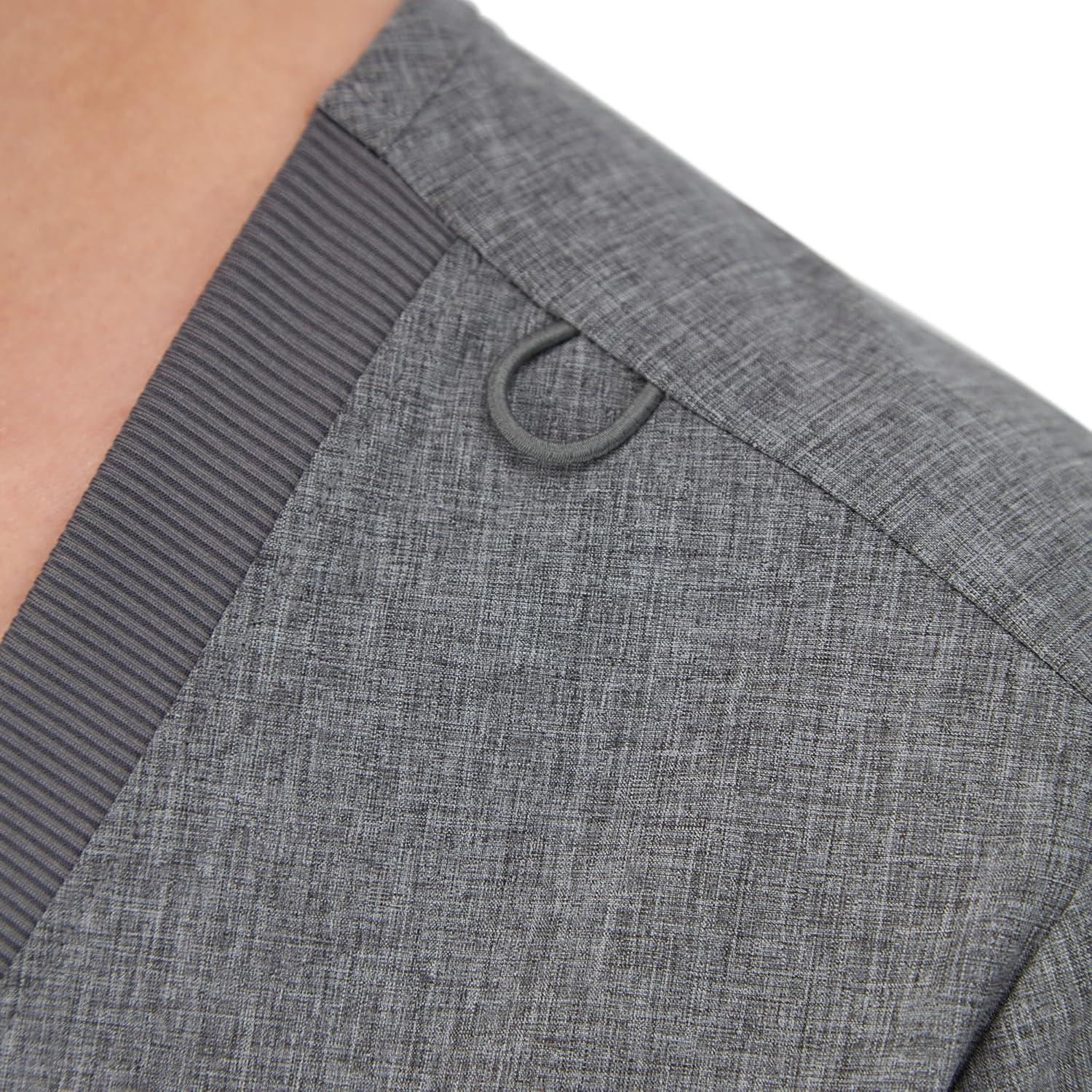 imageHanes Womens Scrubs Healthcare Top MoistureWicking Stretch Scrub Shirts Ribbed Side PanelsEbony Heather