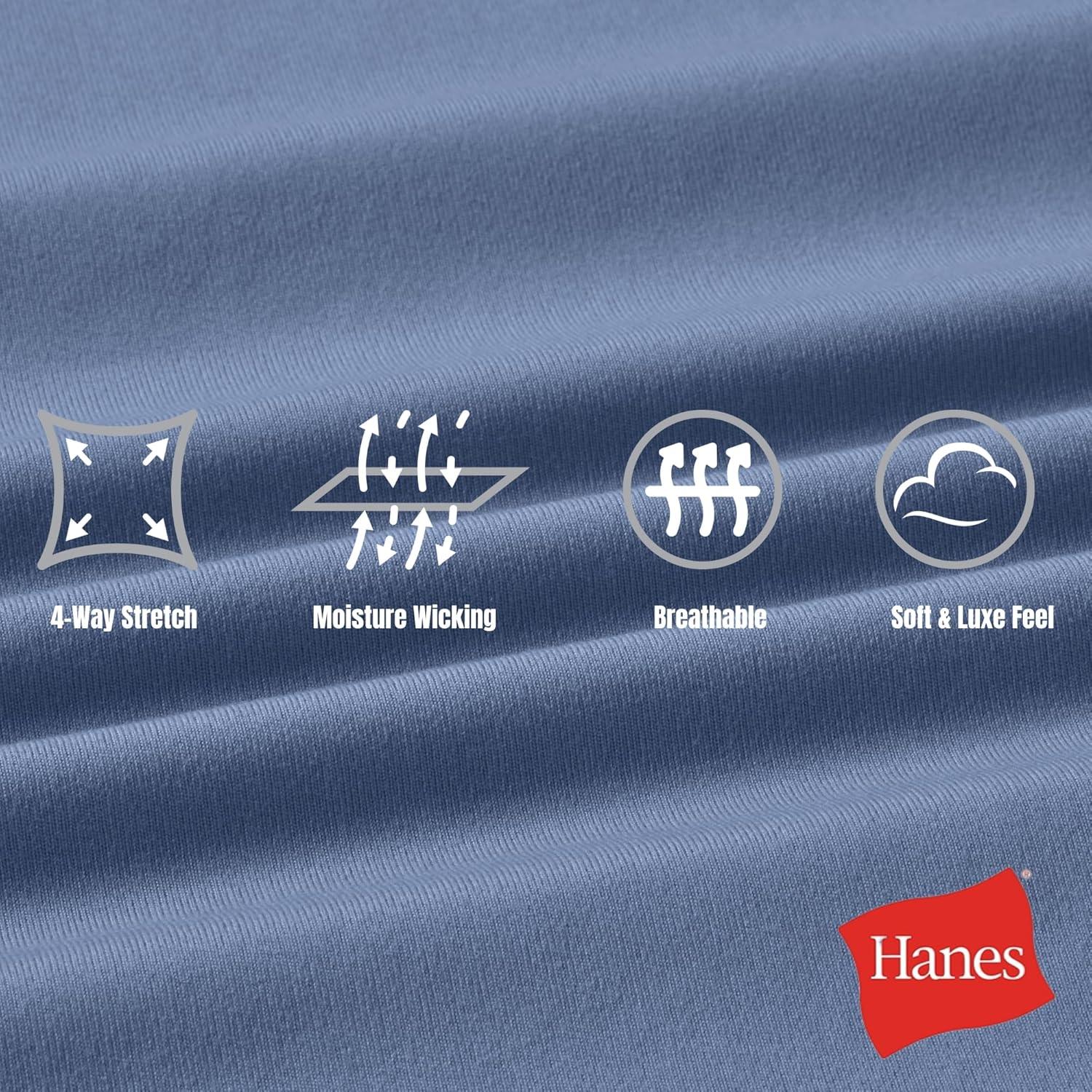 imageHanes Womens Sports Bra Moves Racerback Crop Top Yoga Bras for Women Stretch Sports Crop Top with Cutout WickingBlue Dive