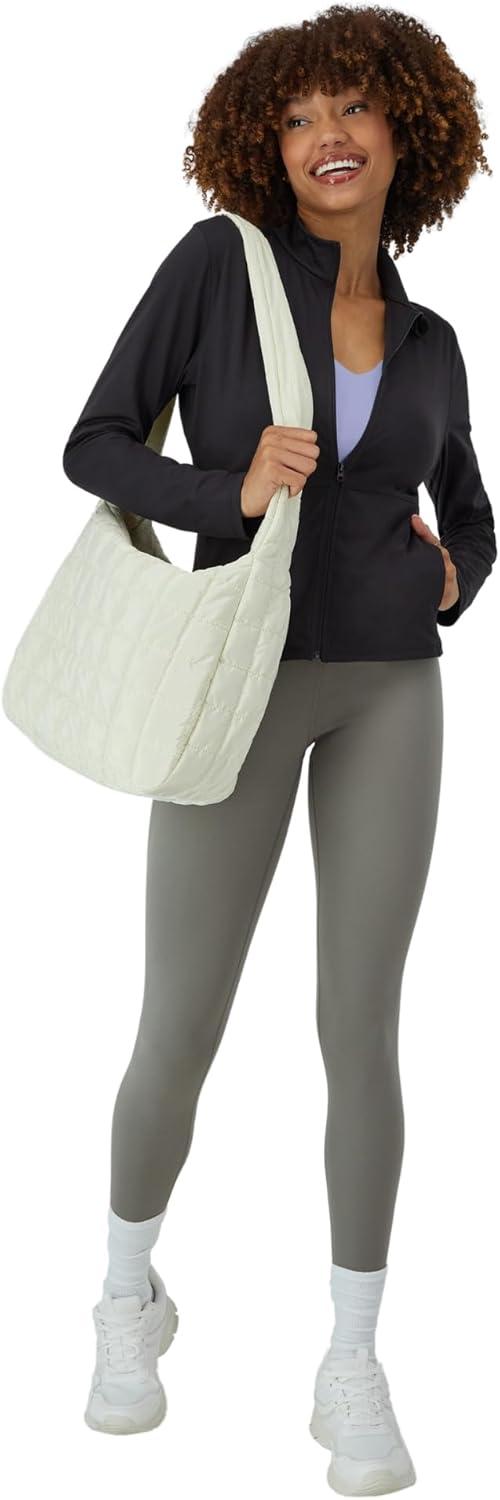 imageHanes Womens Sports Bra Moves Racerback Crop Top Yoga Bras for Women Stretch Sports Crop Top with Cutout WickingPeri Blue