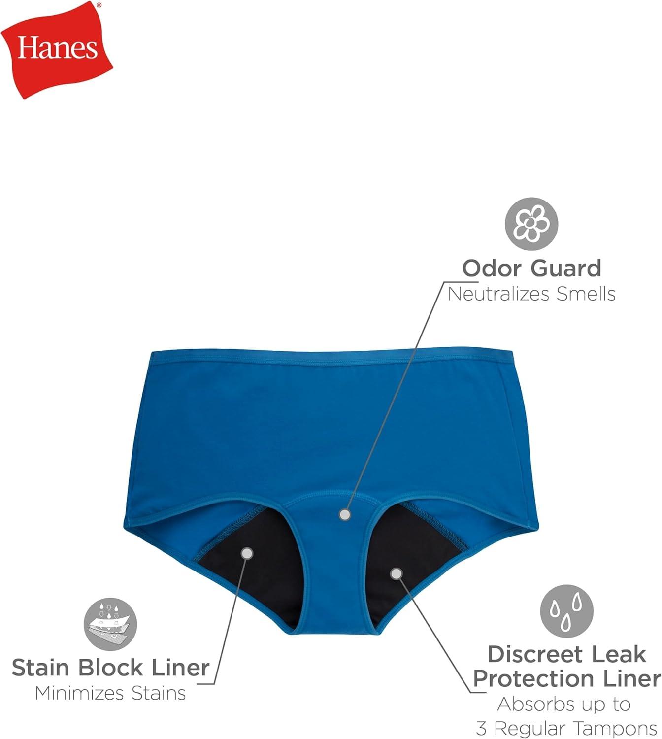 imageHanes Womens Sporty Assorted Boyshort Underwear Pack Of 63pack Boyshort Neutrals