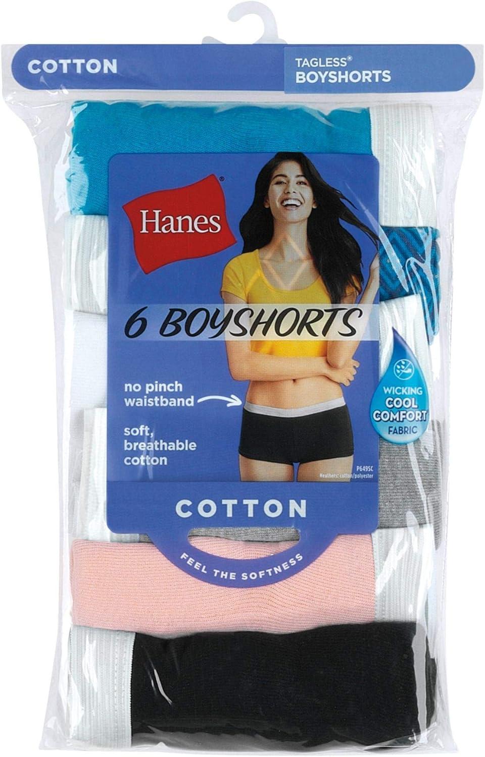 imageHanes Womens Sporty Assorted Boyshort Underwear Pack Of 66 Pack Assorted 1