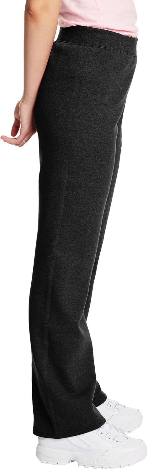 imageHanes Womens Sweatpants EcoSmart Fleece Pocketless OpenBottom Sweatpant Regular ampamp PetiteEbony