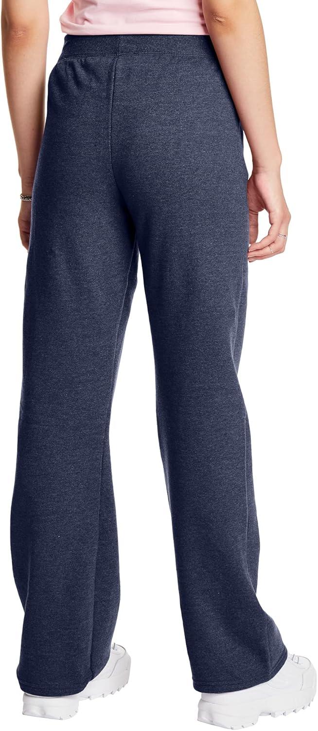 imageHanes Womens Sweatpants EcoSmart Fleece Pocketless OpenBottom Sweatpant Regular ampamp PetiteNavy Heather