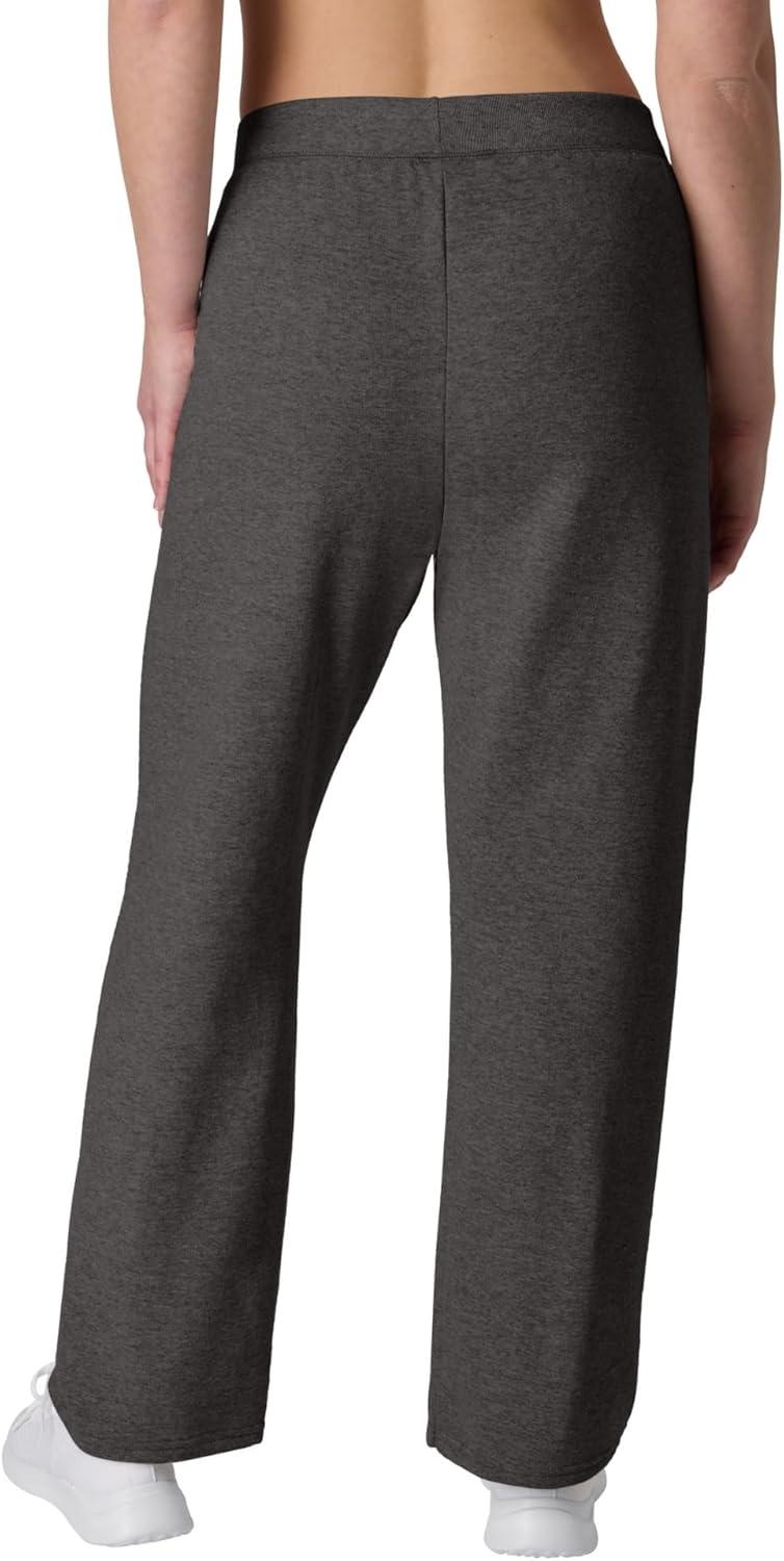 imageHanes Womens Sweatpants EcoSmart Fleece Pocketless OpenBottom Sweatpant Regular ampamp PetiteSlate Heather