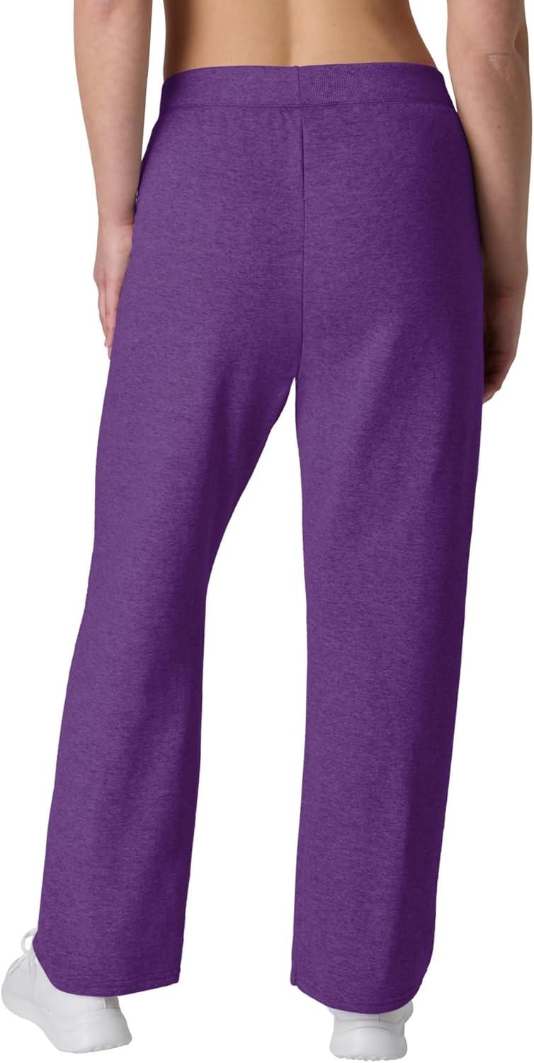 imageHanes Womens Sweatpants EcoSmart Fleece Pocketless OpenBottom Sweatpant Regular ampamp PetiteViolet Splendor Heather