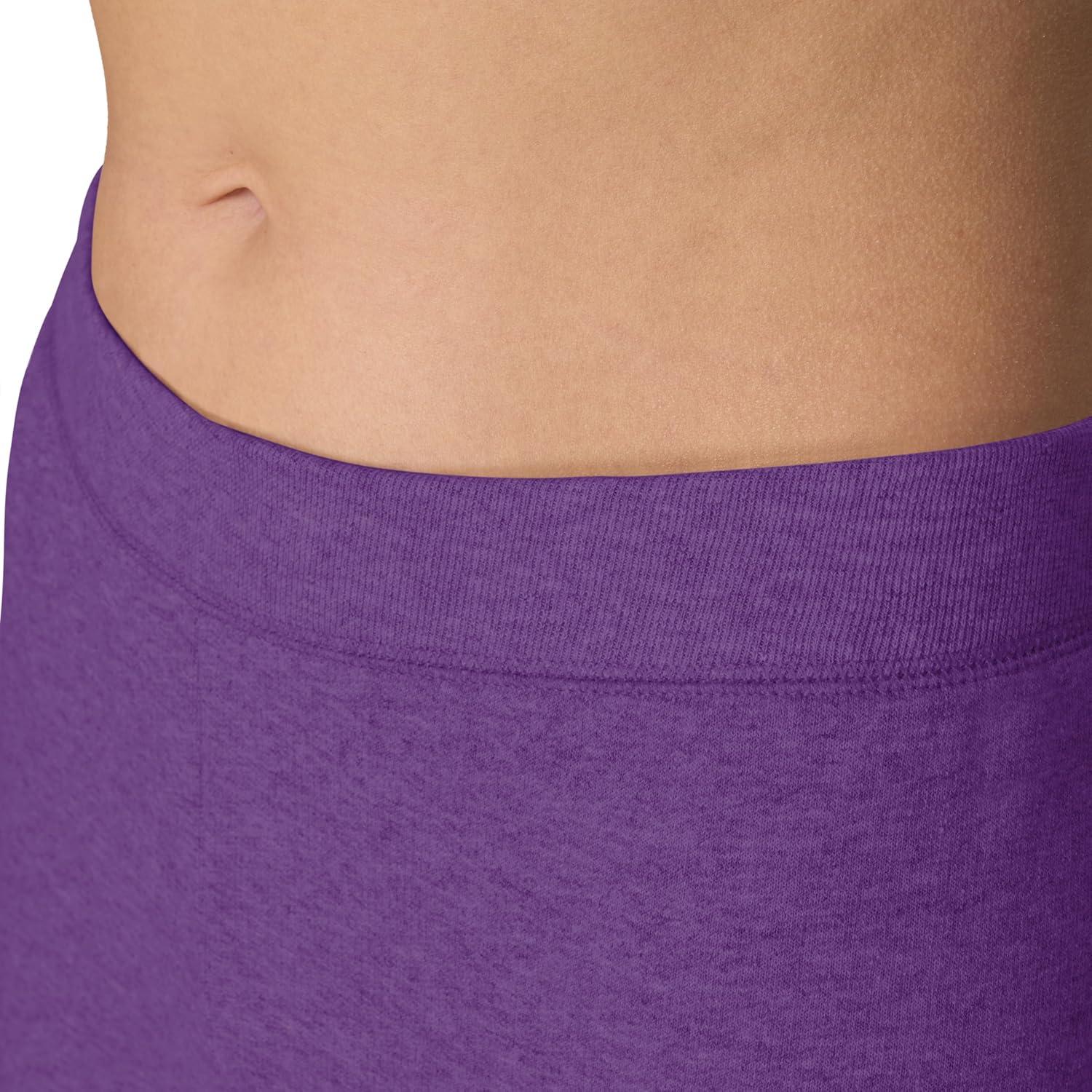 imageHanes Womens Sweatpants EcoSmart Fleece Pocketless OpenBottom Sweatpant Regular ampamp PetiteViolet Splendor Heather