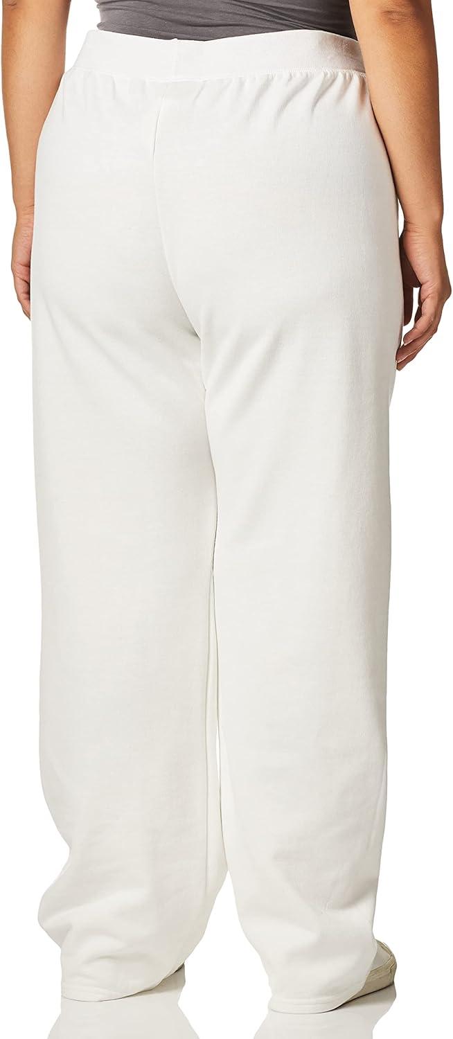 imageHanes Womens Sweatpants EcoSmart Fleece Pocketless OpenBottom Sweatpant Regular ampamp PetiteWhite