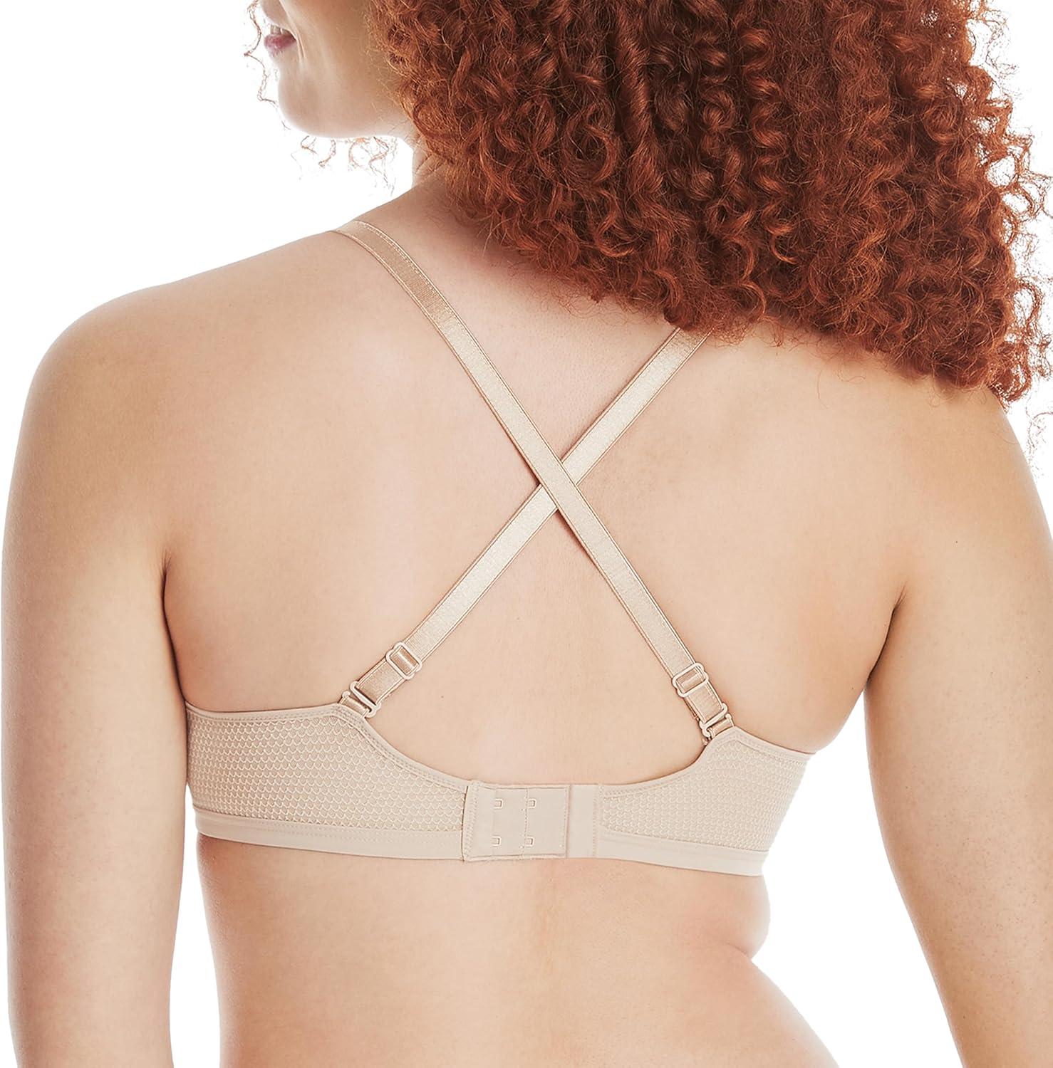 imageHanes Womens TShirt Bra Pack Oh So Light Wireless Bra for Women Convertible Straps 2PackNudeNude