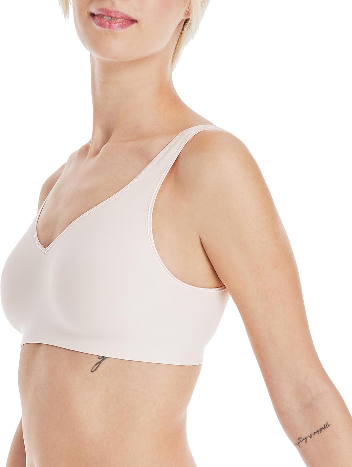 imageHanes Womens Wireless Bra Smooth Comfort FullCoverage TShirt Bra for Women Single Or 2PackLight BuffLight Buff